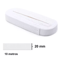 ELASTICO PIGEON N28 69% ALGODAO 31%ELASTODIENO 20MM C/10M BRANCO 1