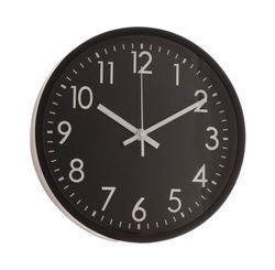 RELOGIO PAREDE PLASTICO BASIC PRETO 25,4X3,8CM