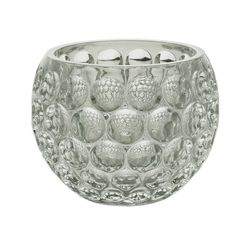 PORTA VELA DE CRISTAL BOLHAS 9,5X7,5CM