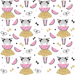 Tecido Tricoline Estampado Art Lg1,50 Teepee Kids C/glitter 3047