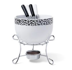 Conjunto Para Fondue 6 Pecas Branco