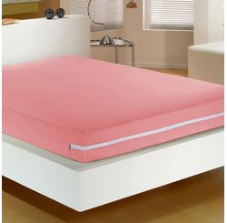 CAPA PARA COLCHAO MALHA DOCE VIDA SOLTEIRO - ROSA