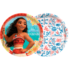 PRATO PAPEL REDONDO 18 cm MOANA 12 un.