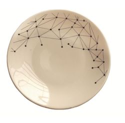 PRATO RASO FRACTAL COLOR 25CM CERAMICA