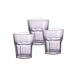 JOGO COPO VIDRO FACETAS 3 PCS X 330ML UNICO/UNICO