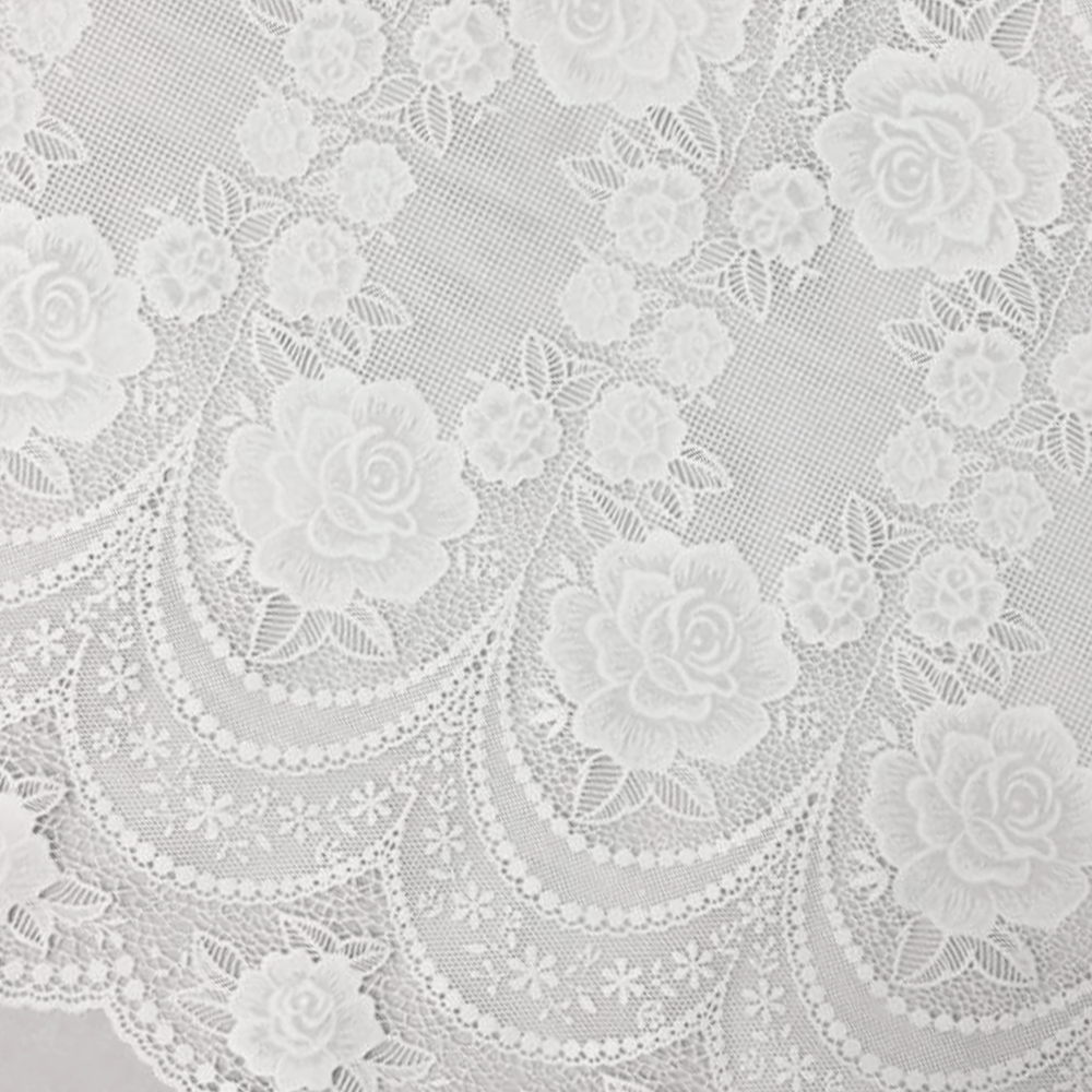 CAMINHO DE MESA CROCHE PLASTICO POR METRO 50CM 878 BRANCO