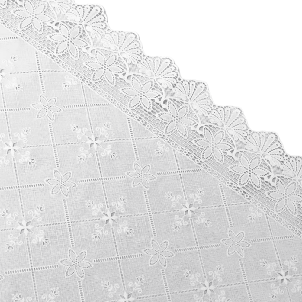 CAMINHO DE MESA CROCHE PLASTICO POR METRO 50CM 881 BRANCO