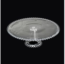 PRATO DE CRISTAL P/BOLO C/PE PEARL 31X11CM