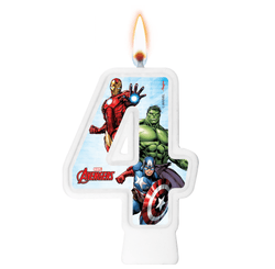 VELA NUMERAL AVENGERS ANIMATED NUMERO 4 01 un.