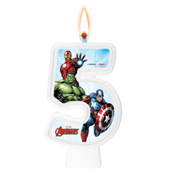 VELA NUMERAL AVENGERS ANIMATED NUMERO 5 01 un.