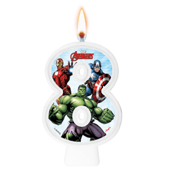 VELA NUMERAL AVENGERS ANIMATED NUMERO 8 01 un.