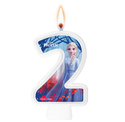 VELA NUMERAL FROZEN II NUMERO 2 01 un.