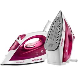 FERRO A VAPOR BRANCO/PINK 127V NF-33