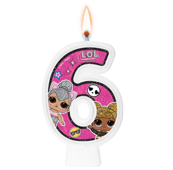 VELA NUMERAL LOL SURPRISE NUMERO 6 01 un
