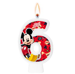 VELA NUMERAL MICKEY CLASSICO NUMERO 6 01 un