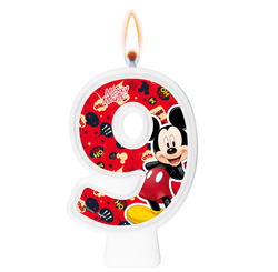 VELA NUMERAL MICKEY CLASSICO NUMERO 9 01 un