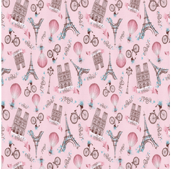 TECIDO CORINO DECORELLI ARTE LG 1,40 ROMANTIC PARIS ROSE