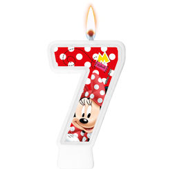 VELA NUMERAL RED MINNIE NUMERO 7 01 un
