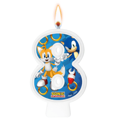 VELA NUMERAL SONIC NUMERO 8 01 un