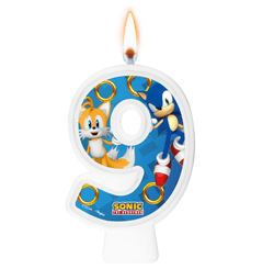 VELA NUMERAL SONIC NUMERO 9 01 un