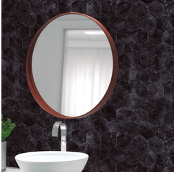 TECIDO DE PAREDE HEXAGONAL IMPERADOR LG 1,44 70 PRETO