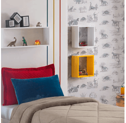 TECIDO DE PAREDE KIDS LG 1,44 588 DINOS