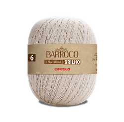 LINHA CIRCULO FIO BARROCO NAT 6 BRILHO PRATA 700GR