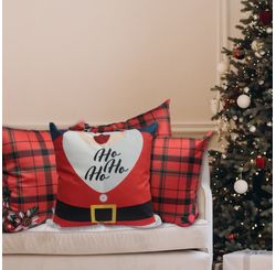 KIT CAPA DE ALMOFADA NATALINA JINGLE BELLS 4PCS