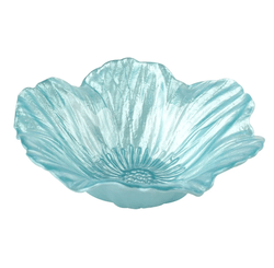 CENTRO DE MESA FLOR EM VIDRO VERDE CLARO
