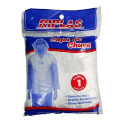 CAPA DE CHUVA DESCARTAVEL TRANSPARENTE UNICO