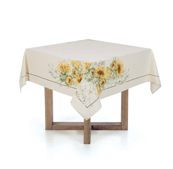 TOALHA MESA 100% ALGO 1,40X1,40 FLOR DO SOL