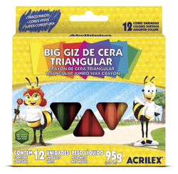 GIZ DE CERA TRIANGULAR BIG C / 12 CORES