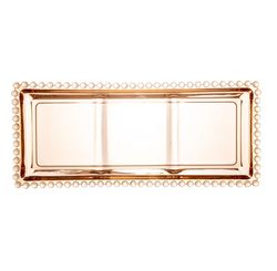 PETISQUEIRA CRISTAL C/3 DIVISOES PEARL AMBAR 30X13X3CM