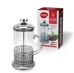 CAFETEIRA PRENSA FRANCESA VIDRO E INOX 800ML