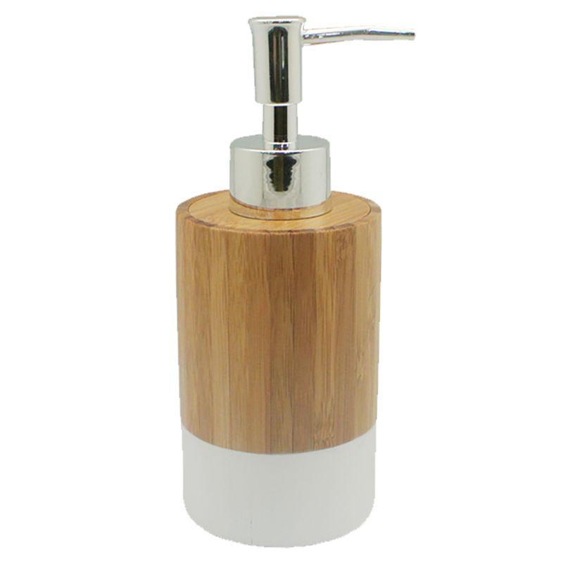 PORTA-SABONETE-LIQUIDO-BAMBOO-DUO-BRANCO