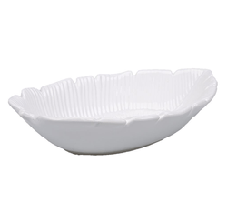 FOLHA DECOR DE CERAMICA BANANA LEAF BCO 23X16X4,5CM