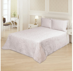 KIT COLCHA COLONI BRANCO CASAL/QUEEN