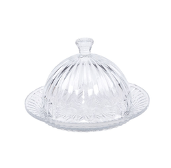 QUEIJEIRA DE CRISTAL C/TAMPA RENAISSANCE 20CM
