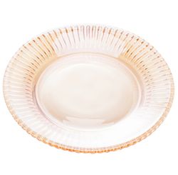 PRATO P/SOBREMESA DE CRISTAL RENAISSANCE AMBAR 19CM