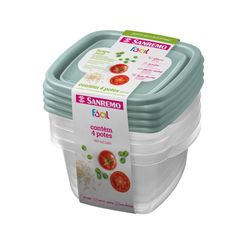 POTES PLASTICOS SANREMO C/4UN 360ML  SORTIDO