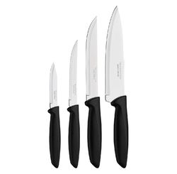 JOGO DE  FACA INOX 4PCS PLENUE PRETO