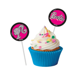 BANDEIRINHA PARA DOCINHOS FESTA BARBIE - 8 UNIDADES