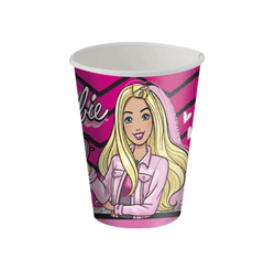 COPO DE PAPEL BARBIE 200ML - 08 UNIDADES