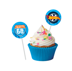 BANDEIRINHA PARA DOCINHOS HOT WHEELS 12X08