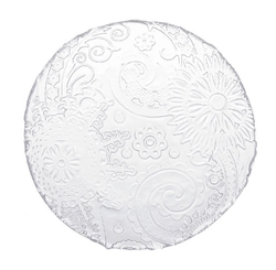 PRATO P/SOBREMESA DE VIDRO PAISLEY 19CM