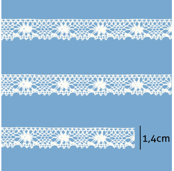 RENDA PARAIBA 100%ALGODAO 406228 1,4CM C/ 20 MT BRANCO