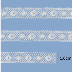 RENDA PARAIBA 100%ALGODAO 430732 1,6CM C/ 20 MT BRANCO