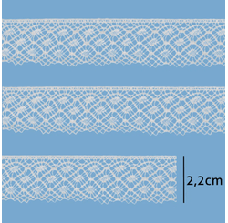 RENDA PARAIBA 100%ALGODAO 466844 2,2CM C/ 20 MT BRANCO