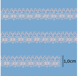 RENDA PARAIBA 100%ALGODAO 609428 1,0CM C/ 20 MT BRANCO