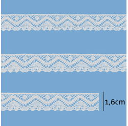 RENDA PARAIBA 100%ALGODAO 477436 1,6CM C/ 20 MT BRANCO